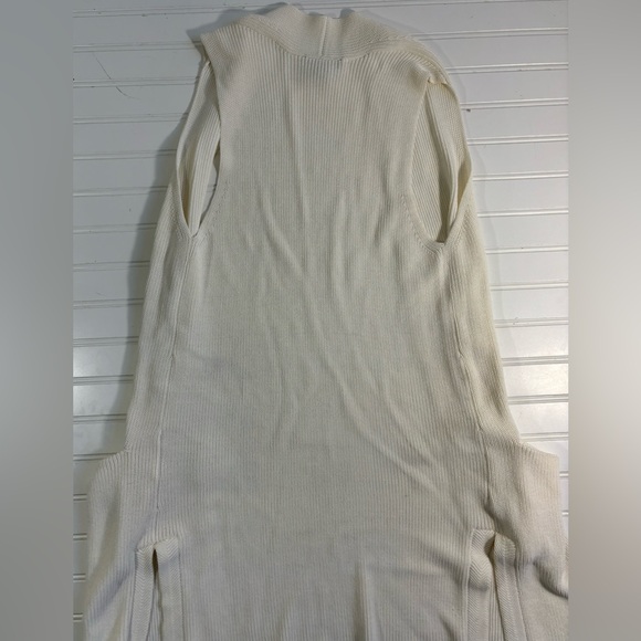 A Pea In The Pod Maternity Open Front Sweater Vest White Womens Size S/M - Picture 13 of 14
